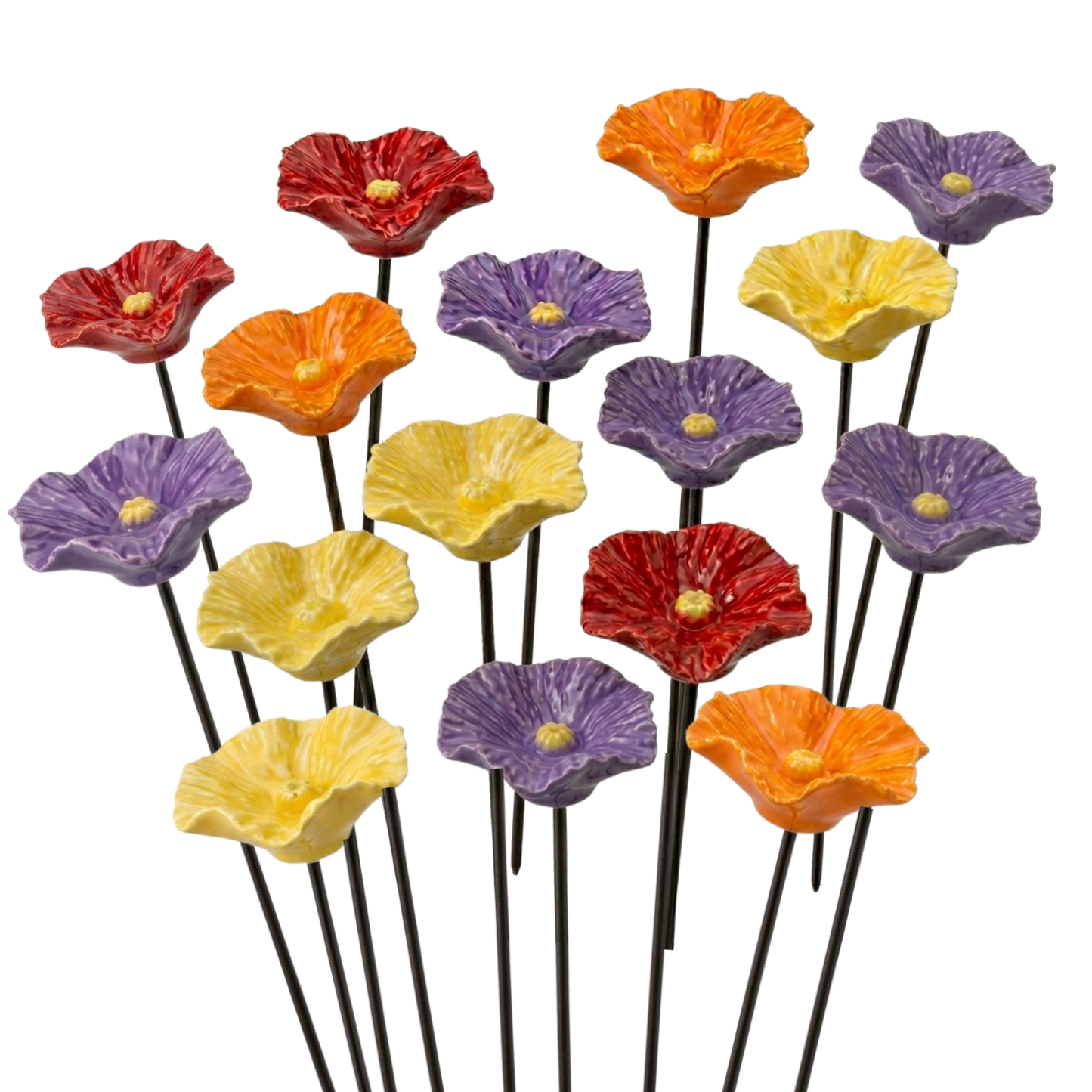 BeeSip™ Ceramic Flowers | Decorative Ceramic Bee Watering Bowls (Set of 4)
