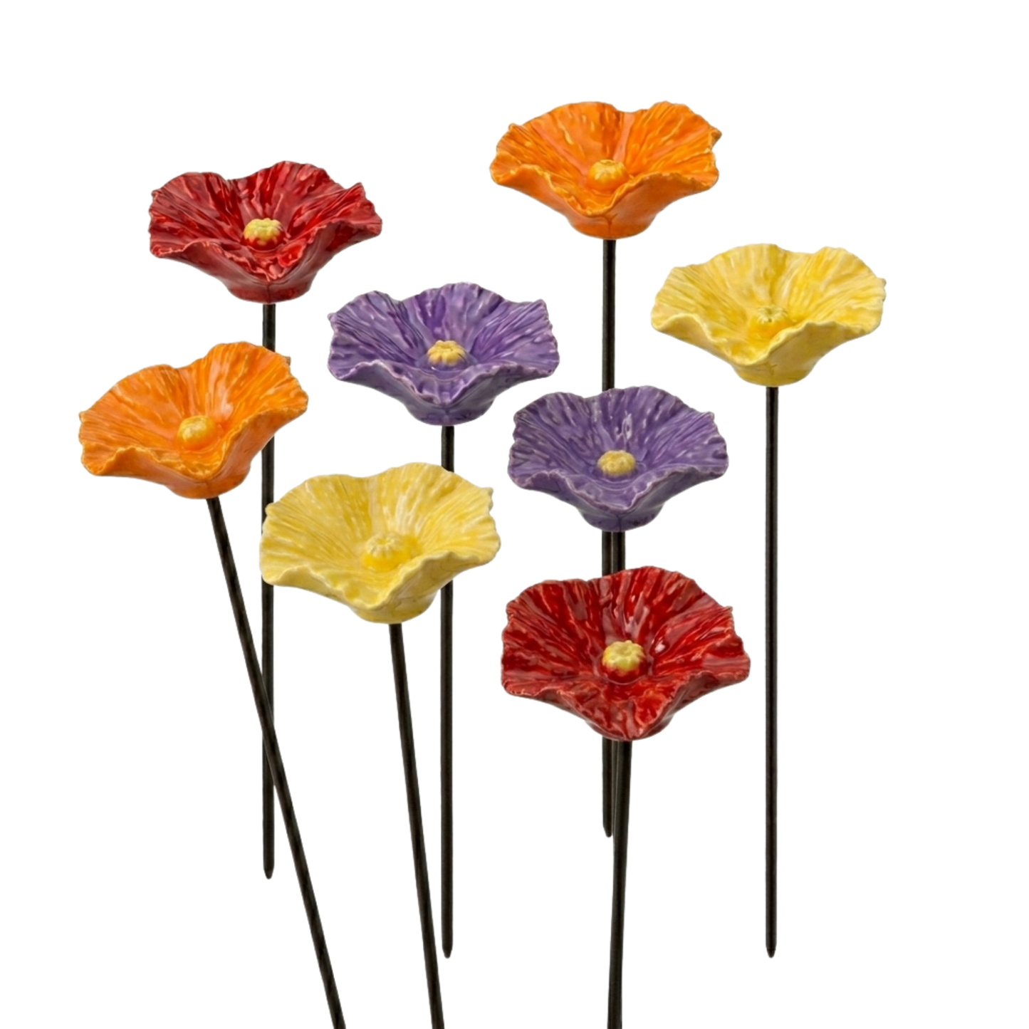 BeeSip™ Ceramic Flowers | Decorative Ceramic Bee Watering Bowls (Set of 4)