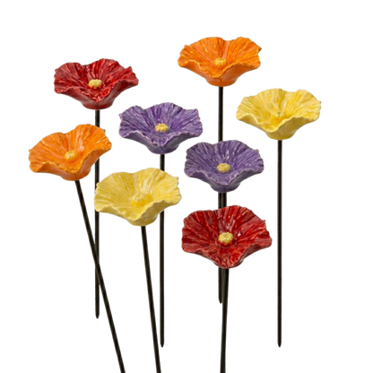 BeeSip™ Ceramic Flowers | Decorative Ceramic Bee Watering Bowls (Set of 4)