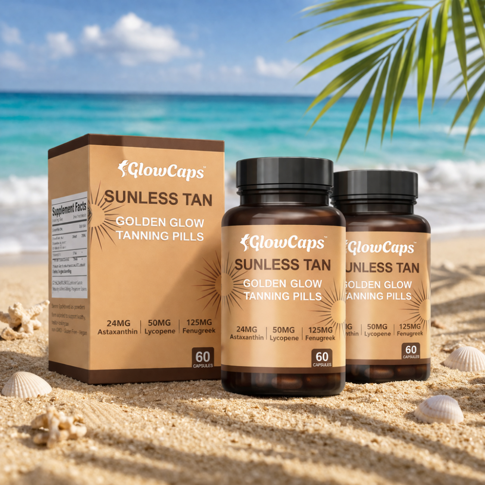 GlowCaps™ | Gives you a full body tan – without sun or self-tanning creams