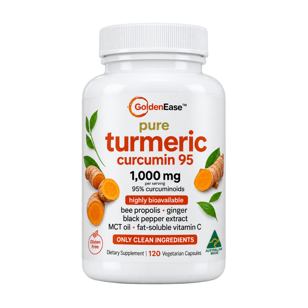GoldenEase™ – Organic Turmeric & Black Pepper Capsules